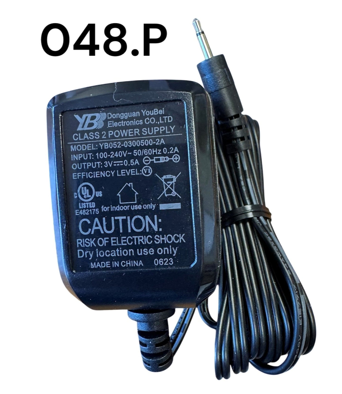 Replacement Adapter 3V DC 150mA black male jack
