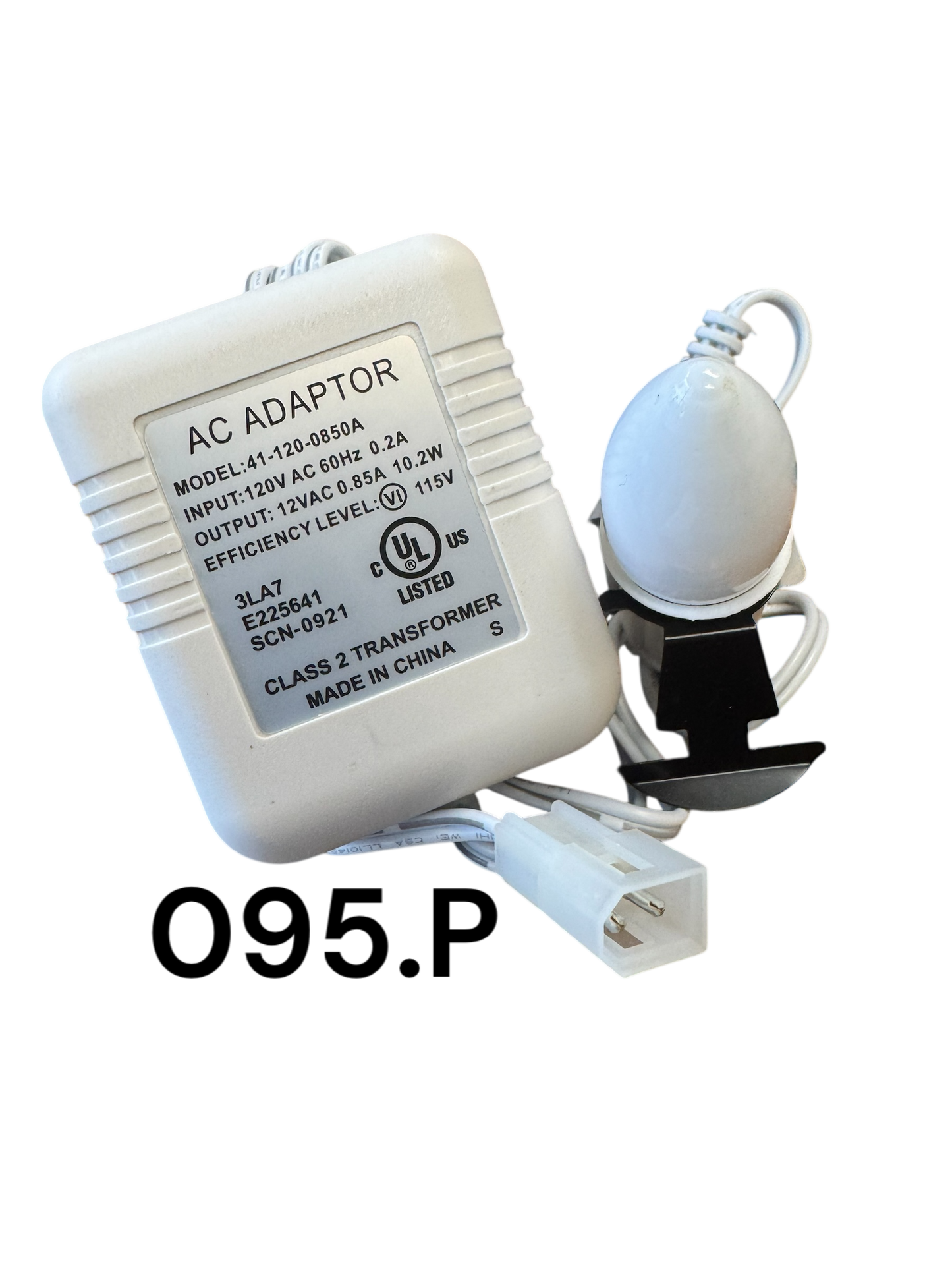 Replacement Adapter 12V AC 850mA female aux clip w/bulb