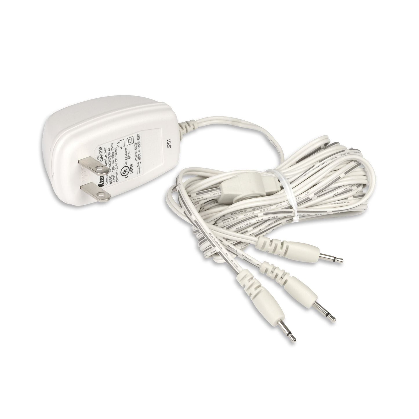 Replacement Adapter AC/DC 2.5V DC 500mA w/3 white male jacks #107