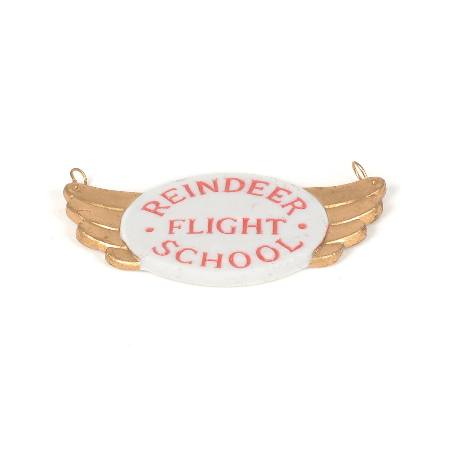 Reindeer Flight School Ceramic Sign