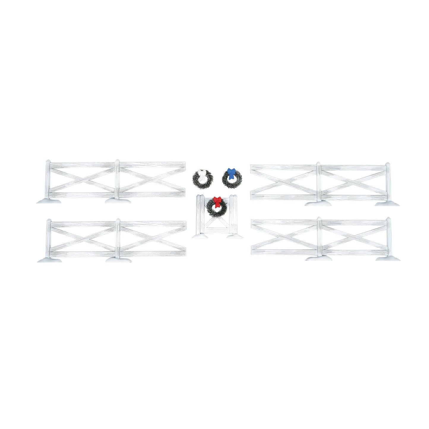 White Crossbuck Fence Set