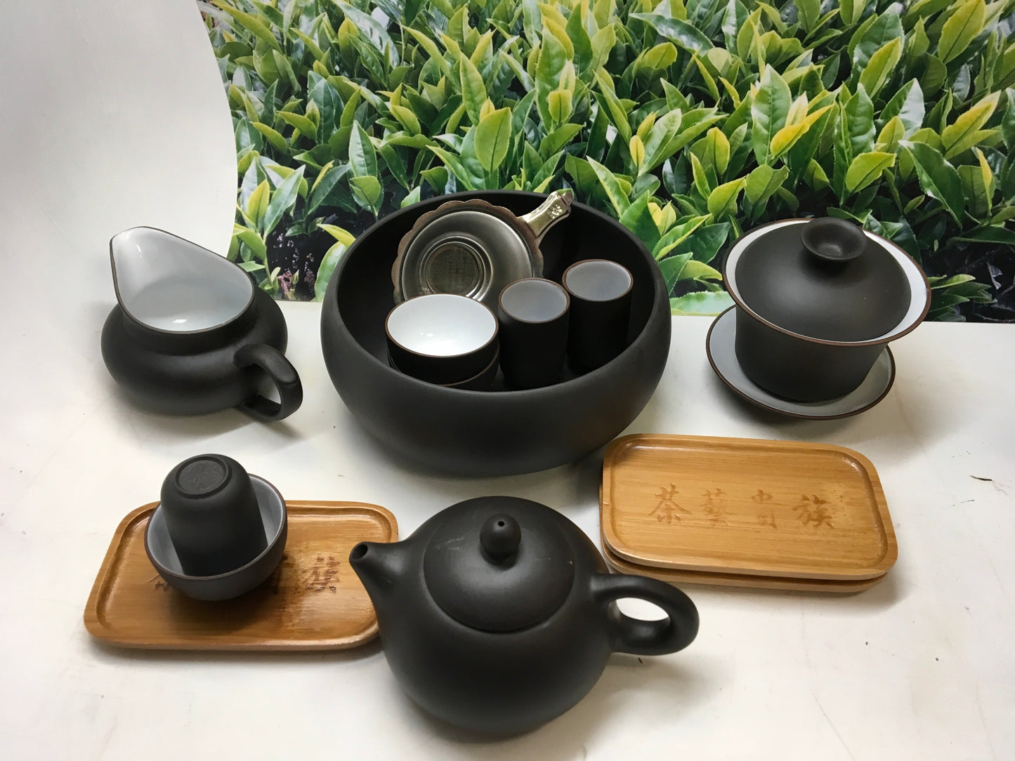 Yixing Clay Tea Set 14pcs Black and white best seller limited offer