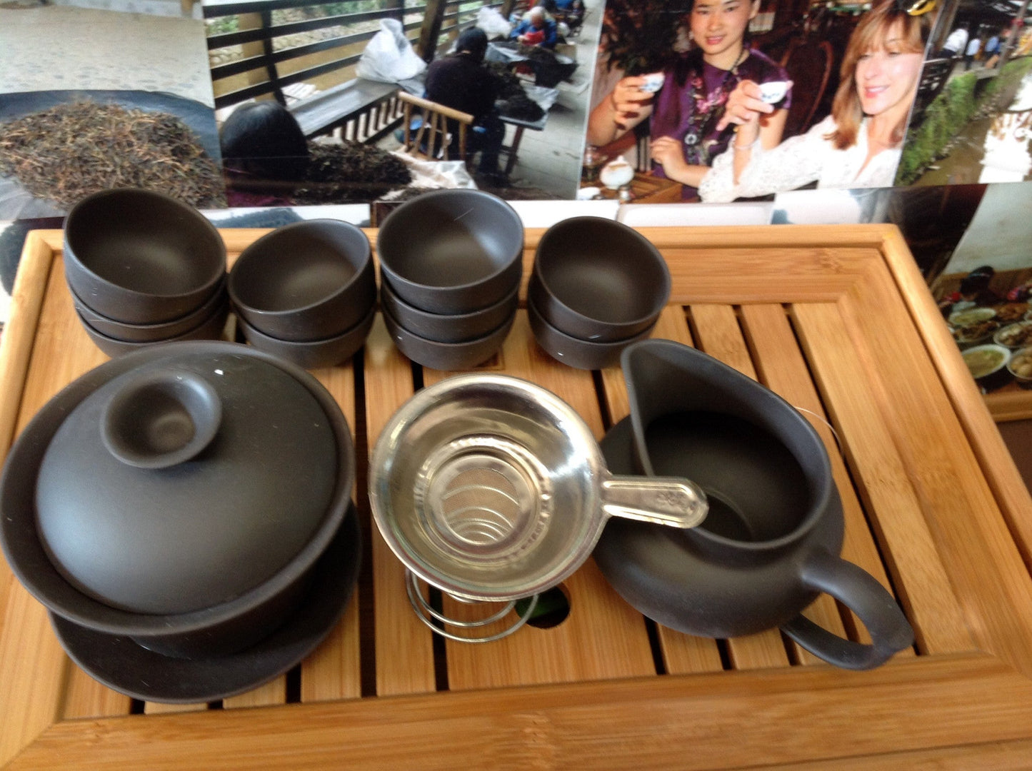 Gong fu tea set Gaiwan Yixing Clay tea set 13-14 pcs with gift box