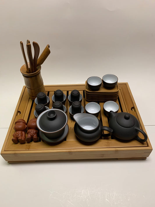 Large Set Yixing  Clay Gong Fu Tea Set-#888
