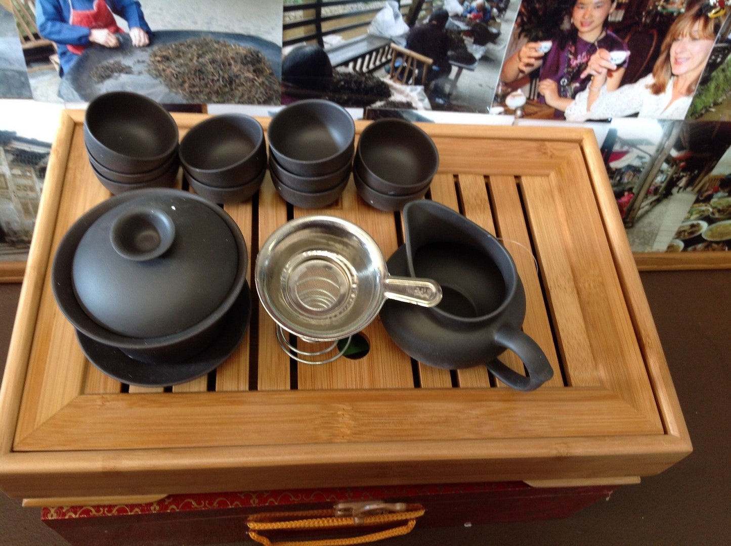 Gong fu tea set Gaiwan Yixing Clay tea set 13-14 pcs with gift box